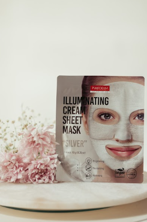 Illuminating cream sheet mask “silver”